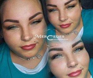Gyógyult soft powder szemöldök és ajaktetoválás